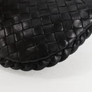 BOTTEGA VENETA INTRECCIATO Mini Hobo Hand Bag Leather Black Gold Auth am8217AM-16