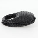 BOTTEGA VENETA INTRECCIATO Mini Hobo Handtas Leer Zwart Goud Auth am8217M-3