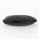 BOTTEGA VENETA INTRECCIATO Mini Hobo Handtas Leer Zwart Goud Auth am8217M-5