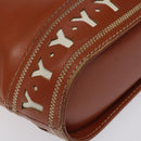 SAINT LAURENT Umhängetasche Leder Braun Gold Auth am8218-16