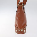 SAINT LAURENT Shoulder Bag Leather Brown Gold Auth am8218-4