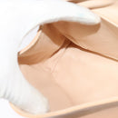 Chloe Chain Shoulder Bag Leather Beige Gold Auth am8219-19