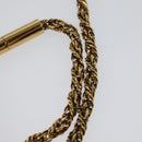 Chloe Chain Shoulder Bag Leather Beige Gold Auth am8219-8