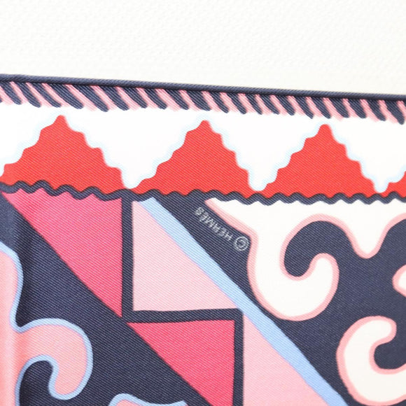 HERMES Carre 90 Scarf ""Appaloosa des Steppes"" Silk Purple Auth am8221