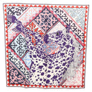 HERMES Carre 90 Scarf ""Appaloosa des Steppes"" Silk Purple Auth am8221-1