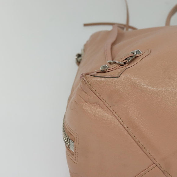 BALENCIAGA Mini Paper A4 Hand Bag Leather Pink 357330 Auth am8223V