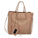 BALENCIAGA Mini Paper A4 Hand Bag Leather Pink 357330 Auth am8223V-1