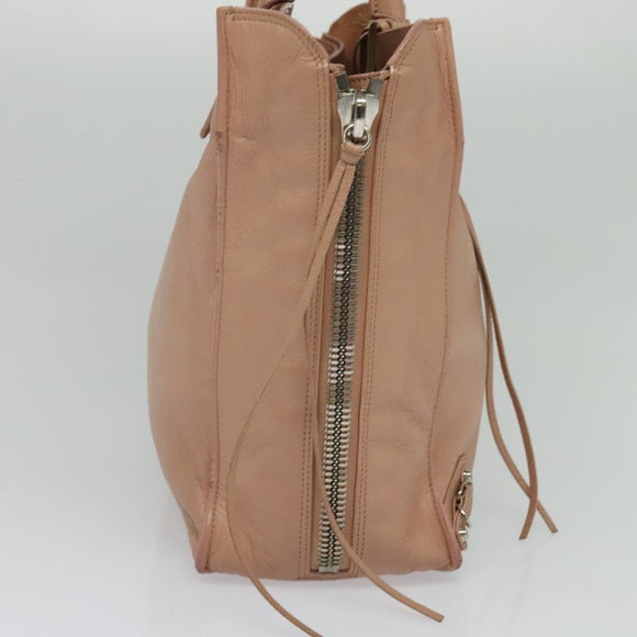 BALENCIAGA Mini Paper A4 Hand Bag Leather Pink 357330 Auth am8223V