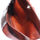 CARTIER Key Case Leather Silver Brown Auth am8224-11