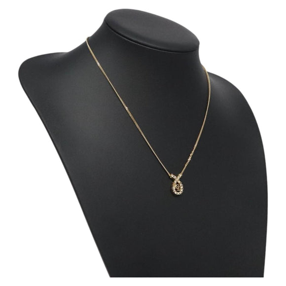 Christian Dior Necklace metal Gold Auth am8229