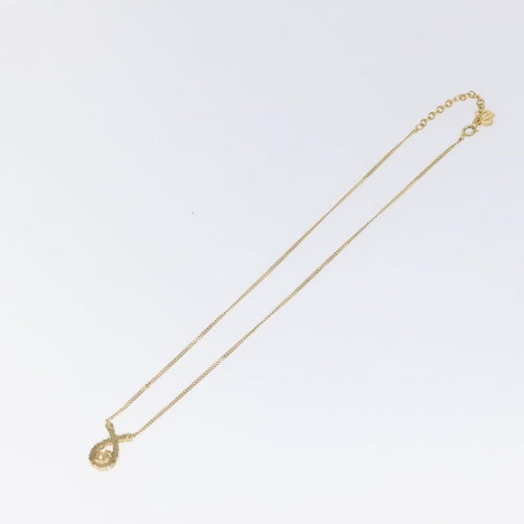 Christian Dior Necklace metal Gold Auth am8229