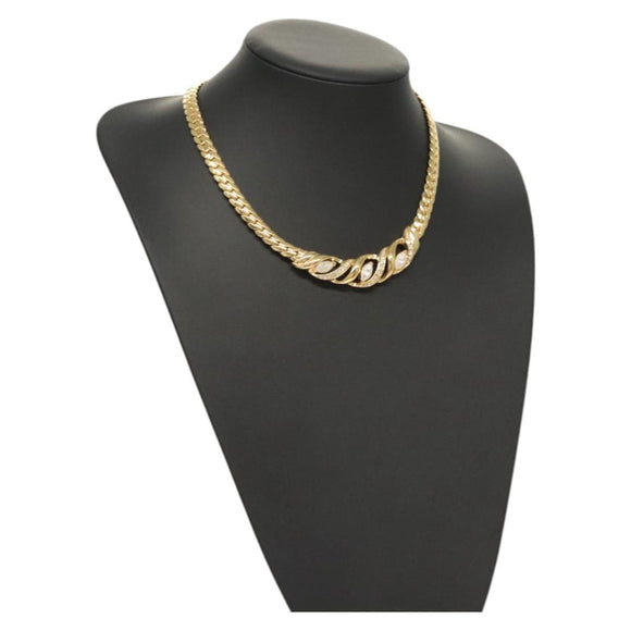 TRIFARI Necklace metal Gold Auth am8232