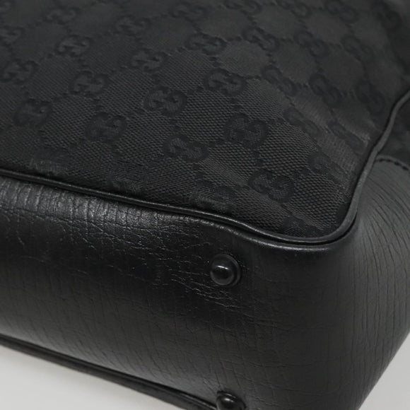 GUCCI GG Canvas Bamboo Tote Bag Black 112530 Auth am8242