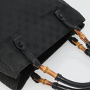 GUCCI GG Canvas Bamboo Tote Bag Black 112530 Auth am8242-6
