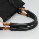 GUCCI GG Canvas Bamboo Tote Bag Black 112530 Auth am8242-7