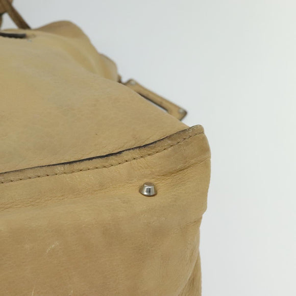 Chloe Paddington Tote Bag Leather Beige Auth am8249