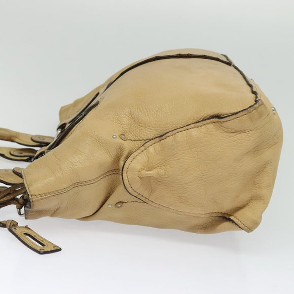 Chloe Paddington Tote Bag Leather Beige Auth am8249