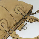 Chloe Paddington Tote Bag Leather Beige Auth am8249-6