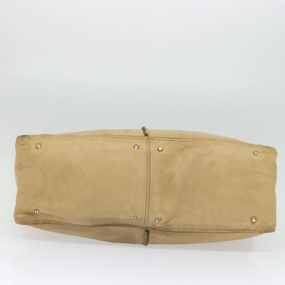 Chloe Paddington Tote Bag Leather Beige Auth am8249