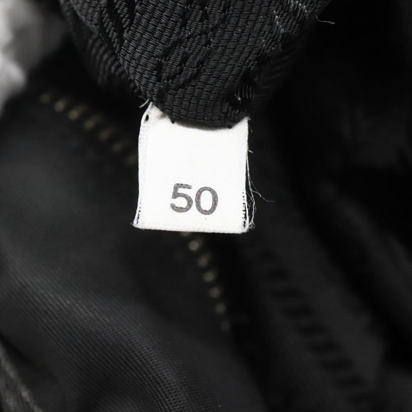 PRADA Tote Bag Nylon Black Silver Auth am8250