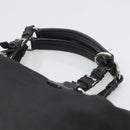 PRADA Tote Bag Nylon Black Silver Auth am8250-14
