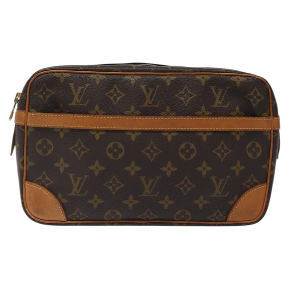 LOUIS VUITTON Monogram Compiegne 28 Clutch Bag M51845 LV Auth am8257