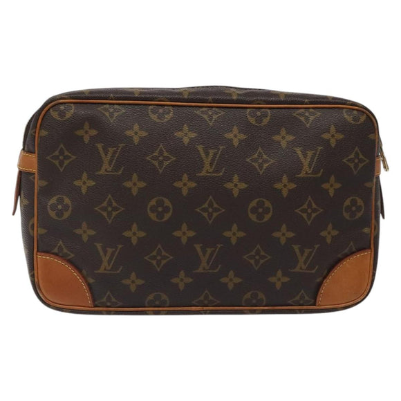 LOUIS VUITTON Monogram Compiegne 28 Clutch Bag M51845 LV Auth am8257