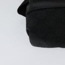 GUCCI GG Canvas Waist bag Black Silver 131236 Auth am8259-15