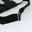 GUCCI GG Canvas Waist bag Black Silver 131236 Auth am8259-7