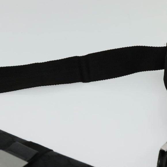 GUCCI GG Canvas Waist bag Black Silver 131236 Auth am8259