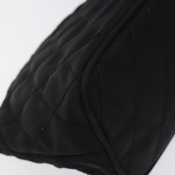 PRADA Pouch Nylon Gold Black Auth am8260
