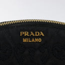 PRADA Pouch Nylon Gold Black Auth am8260-17