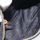 PRADA Pouch Nylon Gold Black Auth am8260-10