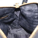PRADA Pouch Nylon Gold Black Auth am8260-19
