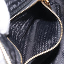PRADA Pouch Nylon Gold Black Auth am8260-21