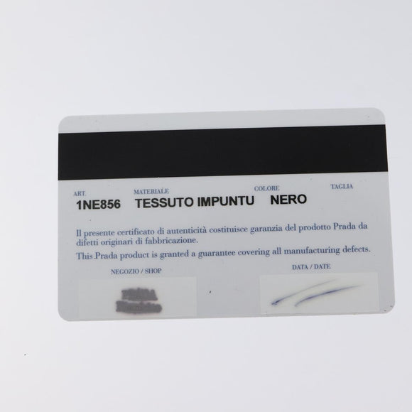 PRADA Pouch Nylon Gold Black Auth am8260