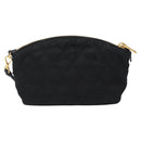 PRADA Pouch Nylon Gold Black Auth am8260-2