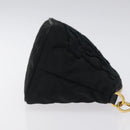 PRADA Pouch Nylon Gold Black Auth am8260-3