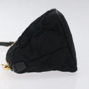 PRADA Pouch Nylon Gold Black Auth am8260-4