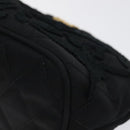 PRADA Pouch Nylon Gold Black Auth am8260-7