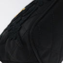 PRADA Pouch Nylon Gold Black Auth am8260-14