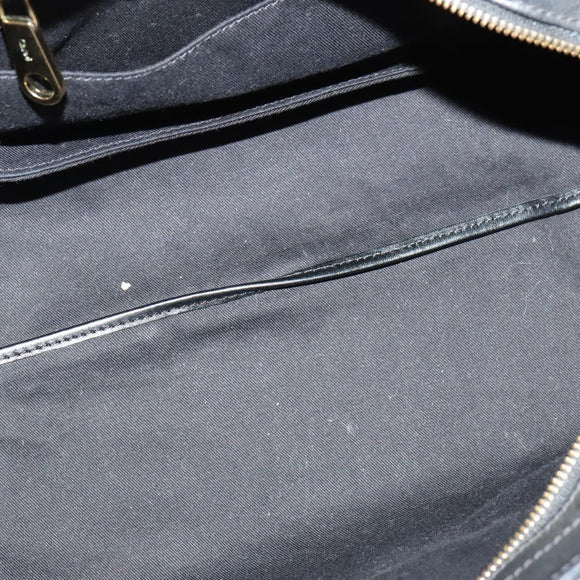 Chloe Alice Hand Bag Leather 2way White Black gold Auth am8264