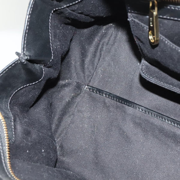 Chloe Alice Hand Bag Leather 2way White Black gold Auth am8264