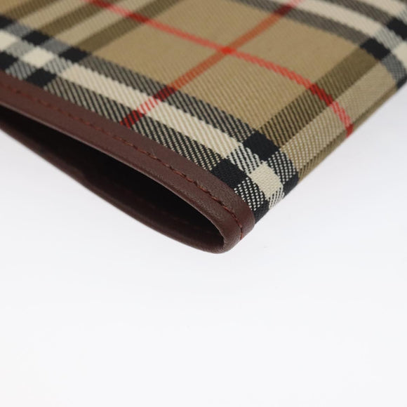 BURBERRY Nova Check Day Planner Cover Canvas Beige Auth am8273