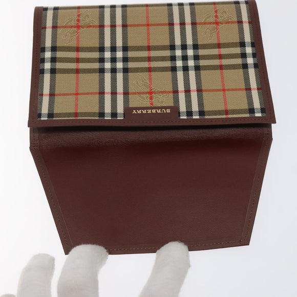 BURBERRY Nova Check Day Planner Cover Canvas Beige Auth am8273