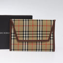 BURBERRY Nova Check Day Planner Cover Canvas Beige Auth am8273-12