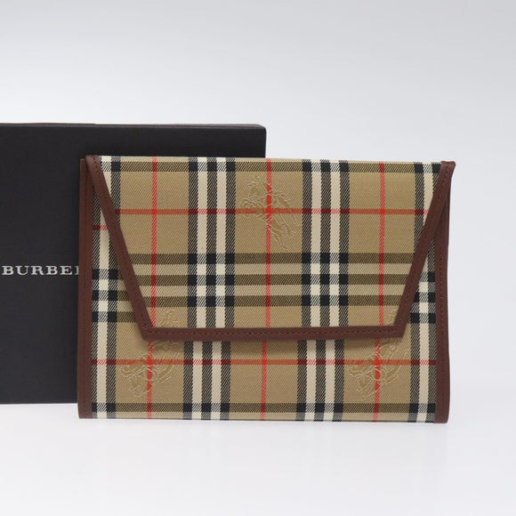 BURBERRY Nova Check Day Planner Cover Canvas Beige Auth am8273