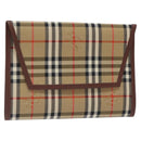 BURBERRY Nova Check Day Planner Cover Canvas Beige Auth am8273-1