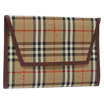 BURBERRY Nova Check Day Planner Cover Canvas Beige Auth am8273