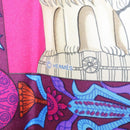 HERMES Carre 90 Scarf ""TORANA"" Silk Pink Auth am8276-11
